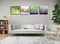 Flowers Bathroom Decor Canvas Wall Art, Colorful Floral Artwork Painting Prints Modern Pictures Framed for Bedroom Office Living Room Decorations - 12"x12"x4 panel